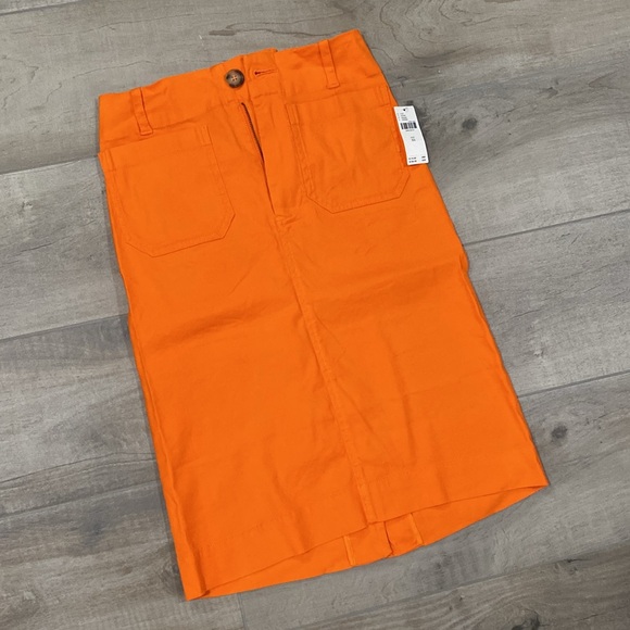 NWT Anthropologie Maeve Colette Skirt in Orange - Picture 3 of 9